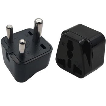

2pcs Black CE copper Universal US EU UK to India plug adapter south africa germany franch america convert power adaptor plug 10A