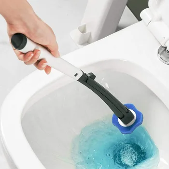 

Toilet Cleaning Brush Set 8Pcs Replaceable Disposable Sponge Brush Head Wall-Amount Holder Bathroom Toilet Wand Cleaner Tool