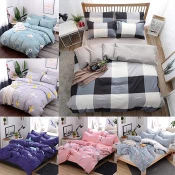 

Home Textile Black White Plaid Bed Linens Nordic Bedding Sets Bed Queen Cover Single Sheets Size Quilt Set Duvet King Cover