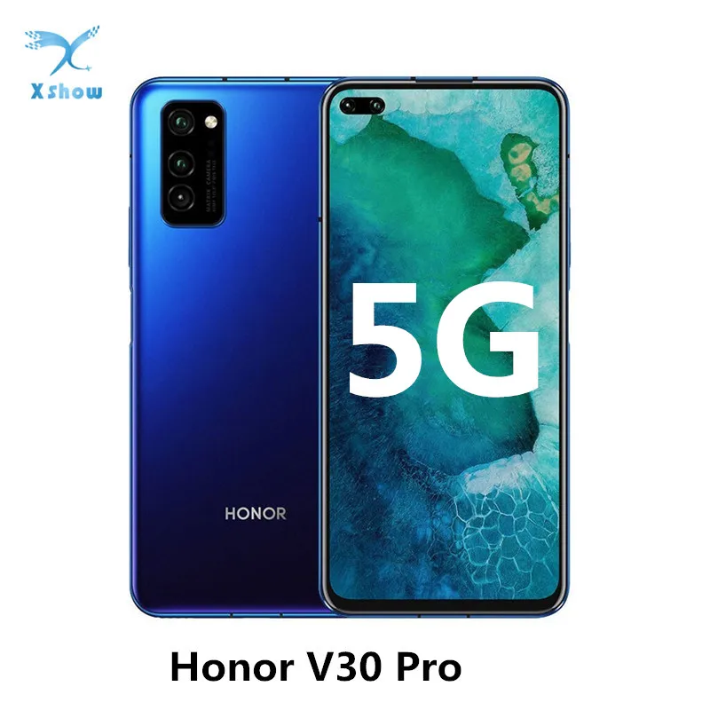 Honor V30 Pro 8 Гб 128 ГБ мобильные телефоны 5G мобильный телефон Kirin 990 SoC CPU 40MP Тройная
