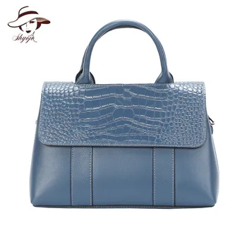 

2020 Women Leather Handbag Vintage Fashionable Crocodile Pattern Shoulder Hand Bag Classical Tote Simple Ladies Crossbody Tote