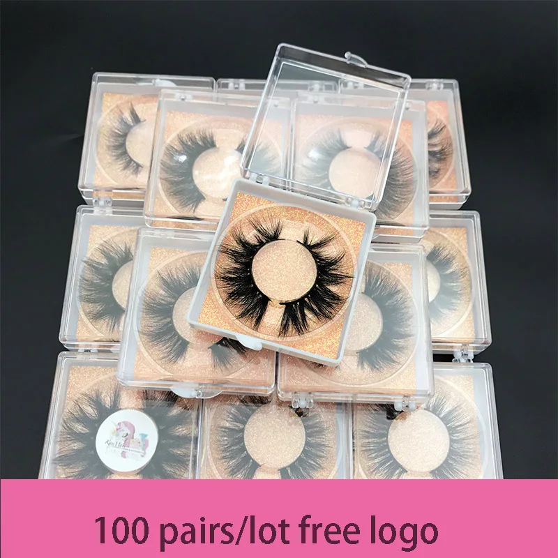 US $242.48 Wholesale Order Mikiwi Free Dhl 100pairsLot Custom Square Box 5d Mink Eyelash 100 Cruelty Free Natural Resuable Popular Lashes
