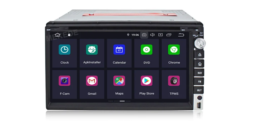 MEKEDE Универсальный Android 9,0 4+ 64G Автомобильный Радио GPS; Мультимедийный проигрыватель для Nissan Toyota Kia RAV4 Хонда Хендай 2din универсальный