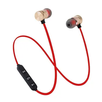 

5.0 Earphone Sports Neckband Magnetic Wireless Headset Stereo Earbuds Music Metal Headphones With Mic Headset