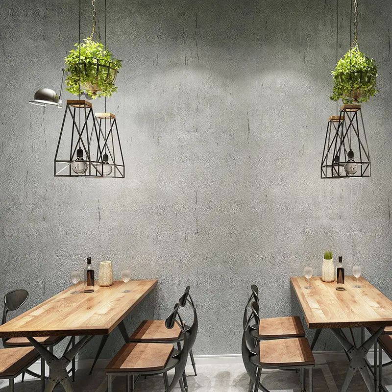 Home decor solid color wallpaper embossed concrete wall gray wallpaper 3d wallpaper photo wallpaper living room wall volume 10m black vintage vinyl concrete wall effect wallpaper retro plain texture pvc wall paper home decor self adhesive contact paper