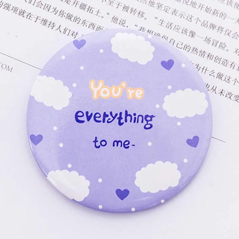 New Mini Multi Styles Round Makeup Mirror Cartoon Pattern Portable Compact Pocket Women Girl Cosmetic Small Compact Mirrors