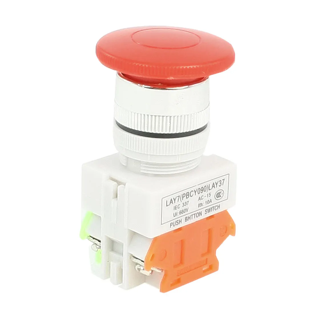 

uxcell AC 660V 10A 1NO 1NC DPST Red Mushroom Head Momentary Push Button Switch