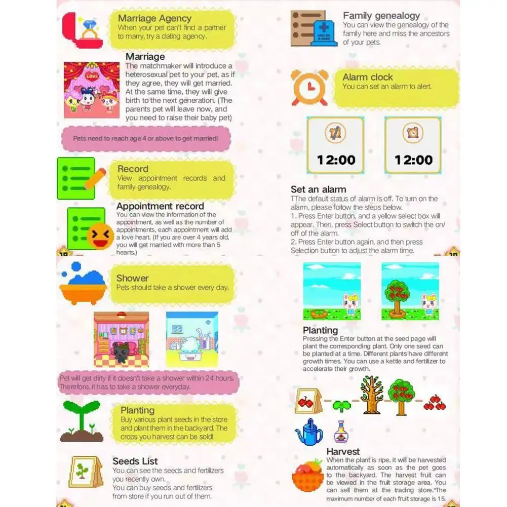 Дети карманная игрушка для животных машина Пластик мультяшным рисунком в стиле ретро, Электронная игровая машина ручной виртуальной домашних животных детские игрушки