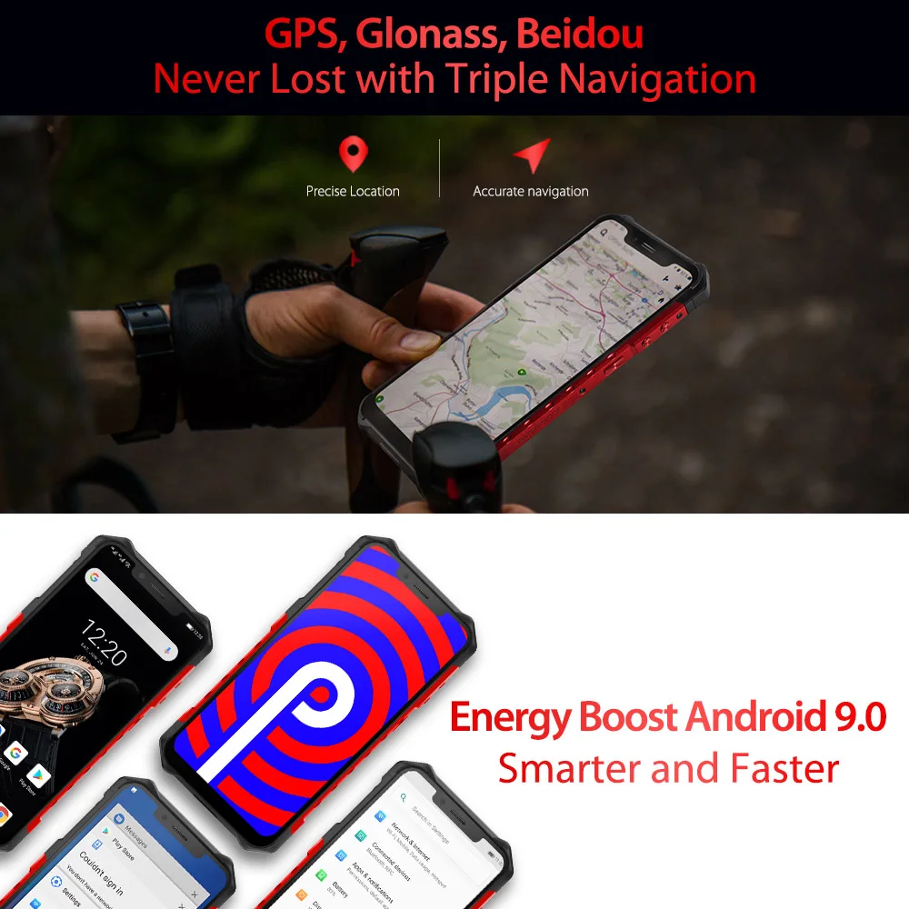 Ulefone Armor 6S Rugged Phone Waterproof Shockproof 6.2 inch 6GB 128GB Android 9.0 Helio P70 Octa Core 5000mAh NFC 4G Smartphone
