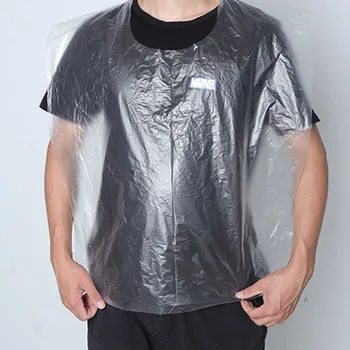 

100pcs Disposable Hairdressing Cape Haircutting Hairstyling Transparent Barber Cloak Hair Dyeing Shawl