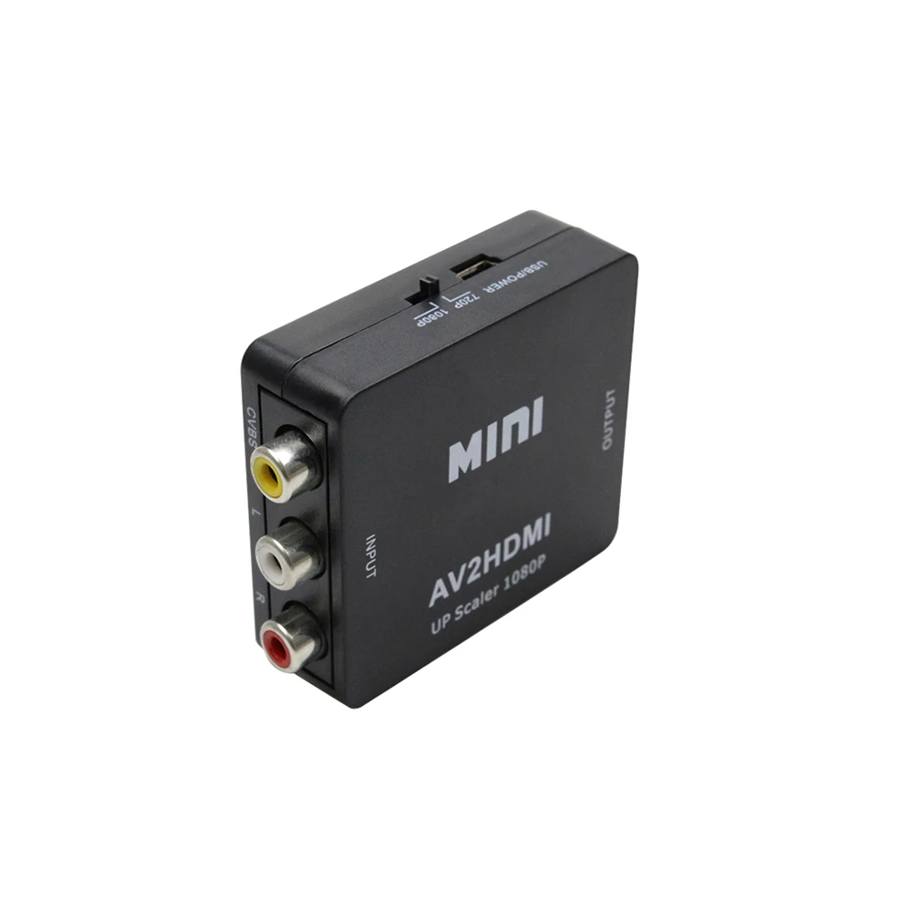 Мини AV к HDMI конвертер адаптер AV CVBS 3RCA к конвертер HDMI 1080P видео AV2HDMI конвертер для HDTV PS3 PS4 DVD PC