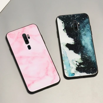 

For Meizu M9 M8 M6 M5 Note Case Lovers Marble Hard Tempered glass soft Silicone Cover For Meizu v8 x8 s6 E3 phone funda