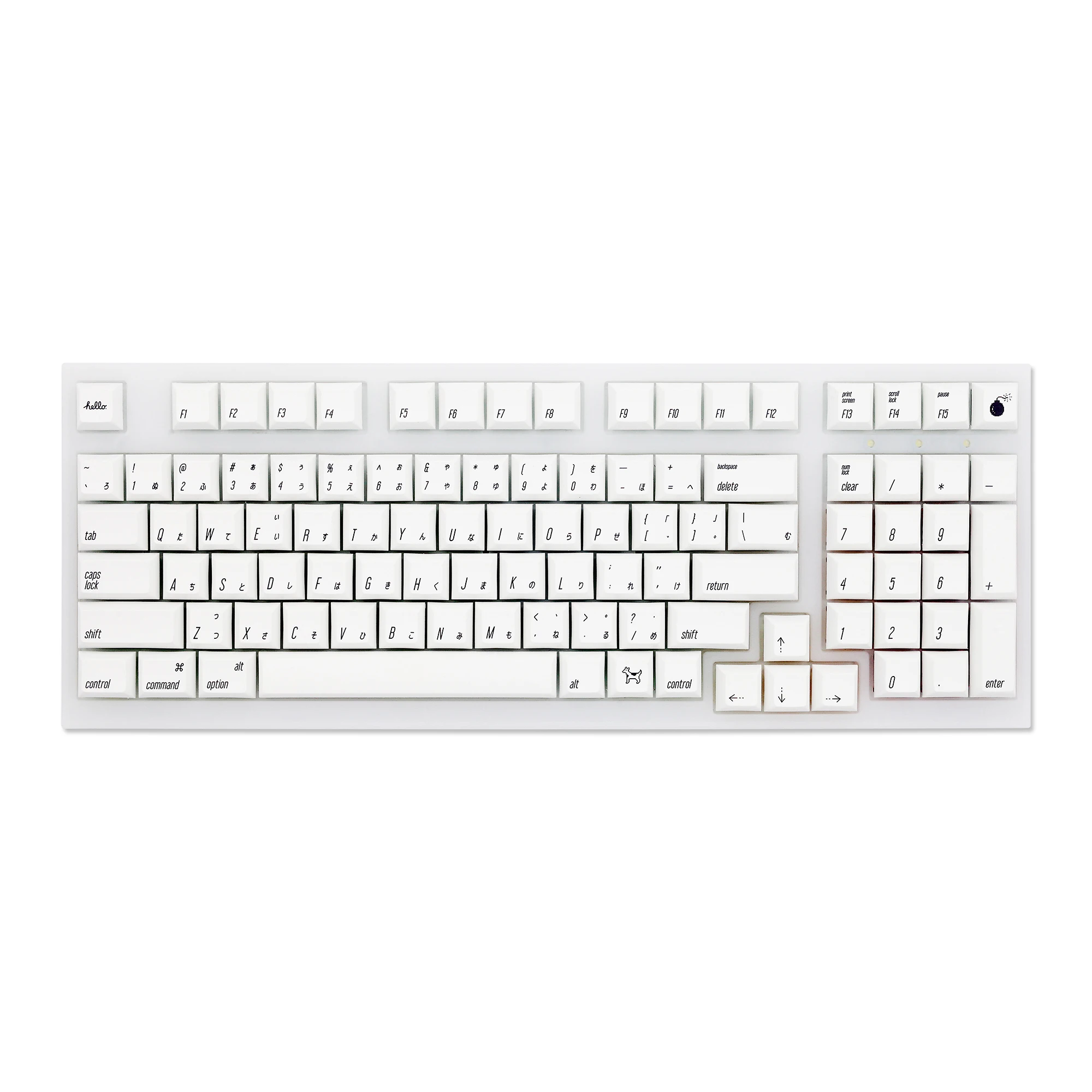Kprepublic Dsa Antigo Apple Fonte Corante Sub Keycap Conjunto Pbt para Teclado Gh60 Poker 87 Tkl 104 Ansi Xd64 Bm60 Xd68 Xd84 Xd96 Hiragana
