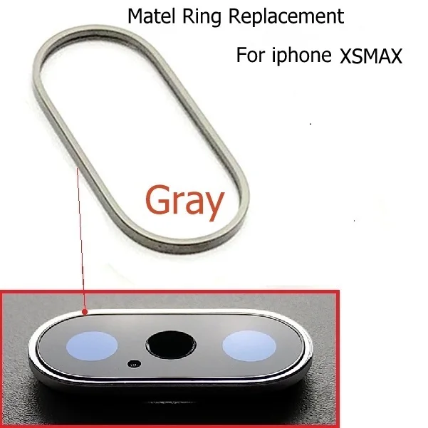 iXs Max Frame Gray Задняя камера снаружи металлическое кольцо рамка Крышка для iphone X Xs Xr Xs Max plus Задняя Основная камера кольцо Рамка Бампер запасные части - Цвет: iXs Max Frame Gray
