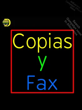 

Copias Y Fax Neon Sign Your Shop LOGO Real GLASS Pub Bar Signs Recreation Room Neon Signs For Home Light Bulbs Display bud light
