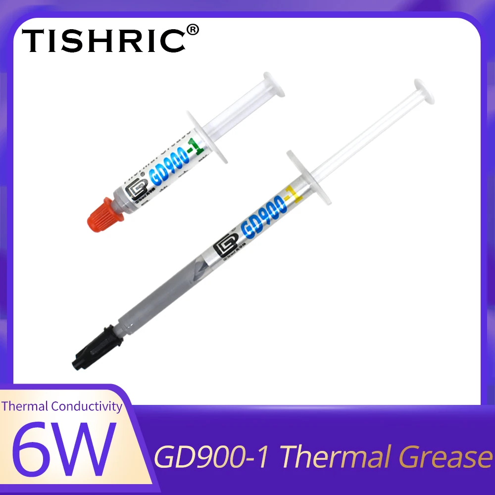 Термопаста TISHRIC 1 г GD900 для процессора штукатурка радиатора водяного охлаждения |