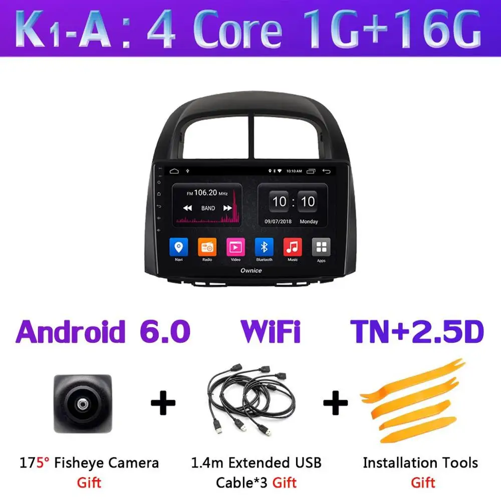 360 ° камера 8 ядерный 4G+ 64G Android 9,0 Автомобильный мультимедийный радио gps навигация DSP Авто CarPlay для Perodua MYVI 2005-2011 головное устройство - Цвет: K1-A