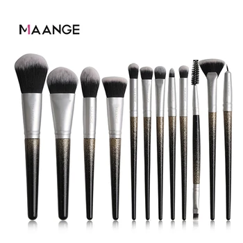 

Maange 12 PCS/set Make up Brushes Set Makeup Foundation Blush Powder Mixed Eye Shadow Tool Kit Sofe dalicate luxury brush