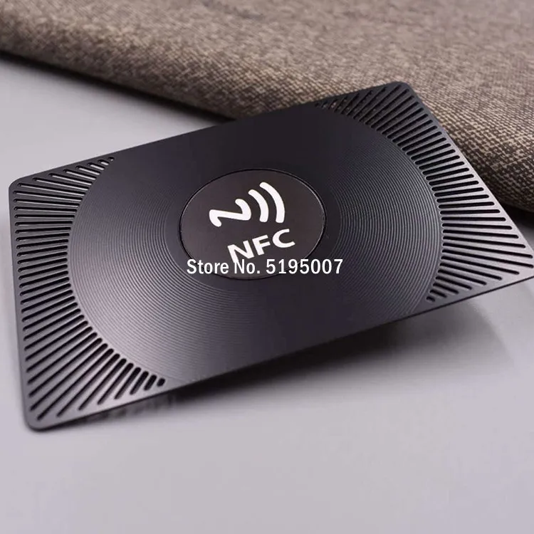 Кредитный Размер NFC черная металлическая