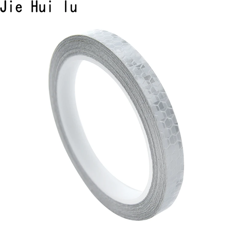 1cm*8m Reflective Stickers Motorcycle Bicycle Reflector Bike Cycling Security Wheel Rim Decal Tape Fluorescent Waterproof