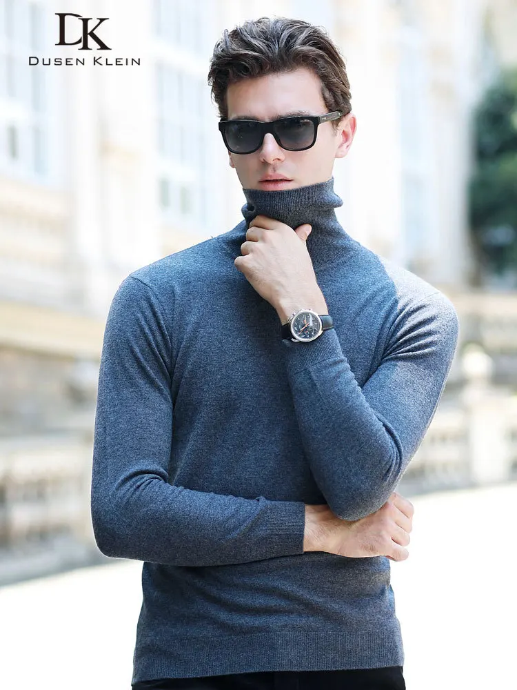 

Dusen Klein Men Basic Pullover Slim Fit Long Sleeve Shirt Men's Sweaters Knitwear Cashmere Wool Pull Homme 68184 2020 Spring
