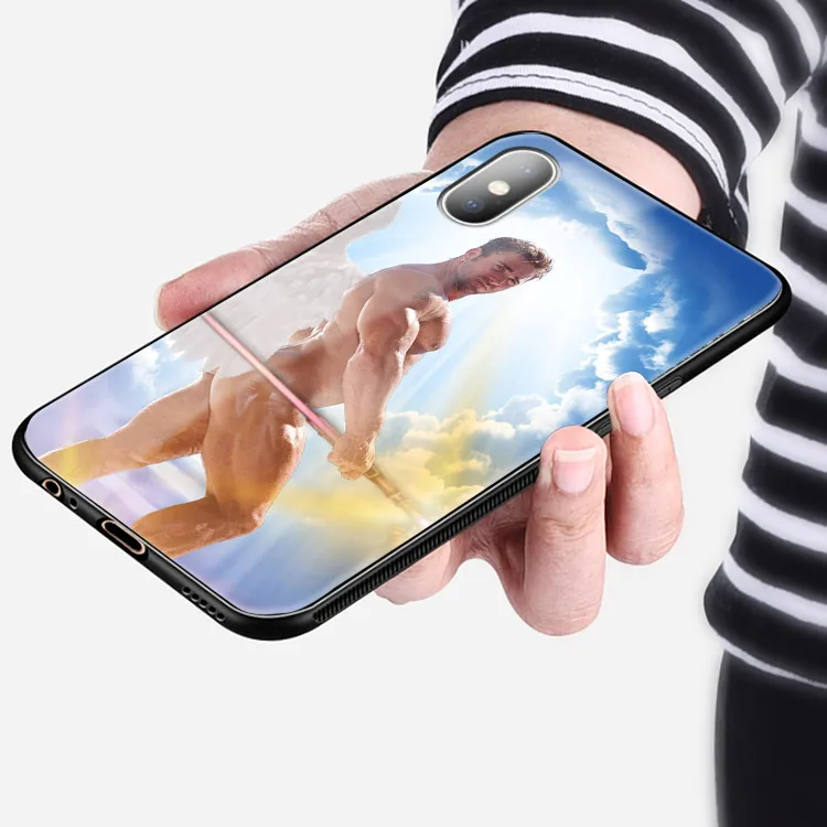 Роскошный чехол Billy Herrington стеклянный Мягкий силиконовый для телефона iPhone6 6s 7 8 Plus X