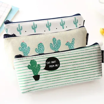

Cute Plants Cosmetic Bags Women Canvas Stationery Pencil Pen Case Travel Portable Makeup Bag Zipper Pouch Case Female Handbag