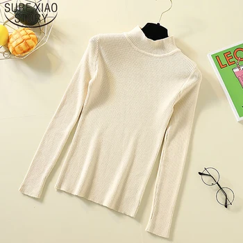

Solid Pullovers Slim Sweaters 2019 Women Casual Soft Sweater Women Autumn and Winter Women Clothing Turtleneck Sweater 5215 50