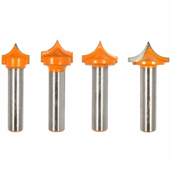 

GTBL 4Pcs 8Mm Shank Solid Carbide Round Point Cutter Round Nose Bits Shaker Cutters Tools Woodworking Milling Cutter for Wood