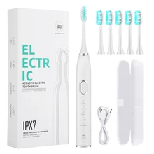 

Magnetic Levitation Sonic Electric Toothbrush IPX7 Waterproof Automatic 45000/min Vibration 6 Soft Toothbrush Heads Oral Care