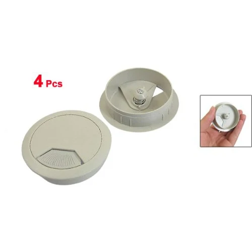 

New 5cm Diameter Grommet Light Gray Cable Hole Cover for Computer Desk 4 Pcs++