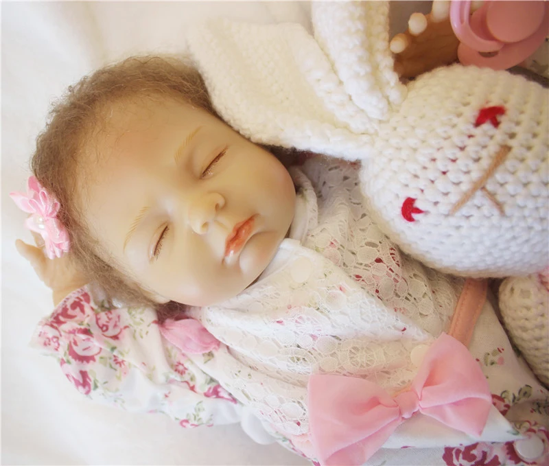 Bebes Reborn Dolls de Silicone девочка жива 48 см Новорожденный ребенок Спящая кукла Bebe boneca reborn лучшие подарки игрушки