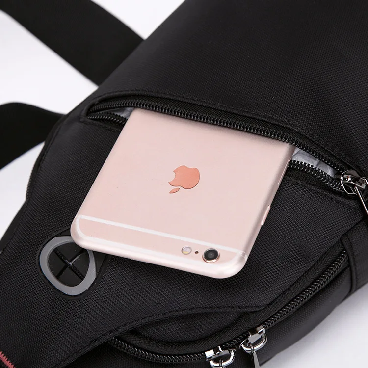 

2019 New Style Men Chest Bag Large Capacity Crossbody Bag USB Shoulder Bag Fashion Oblique Oxford Cloth Chest Pack