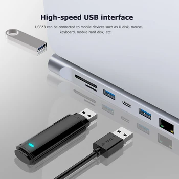 

Type-C HUB VGA RJ45 USB-C 3.5mm Adapters USB3.0 USB2.0 2 HDMI Office Caring Computer Supplies for Laptop Notebook