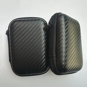 

1PC Black Mini Zipper Box Portable Coin Earphone Accessories Storage Box Small Item Storage Bags