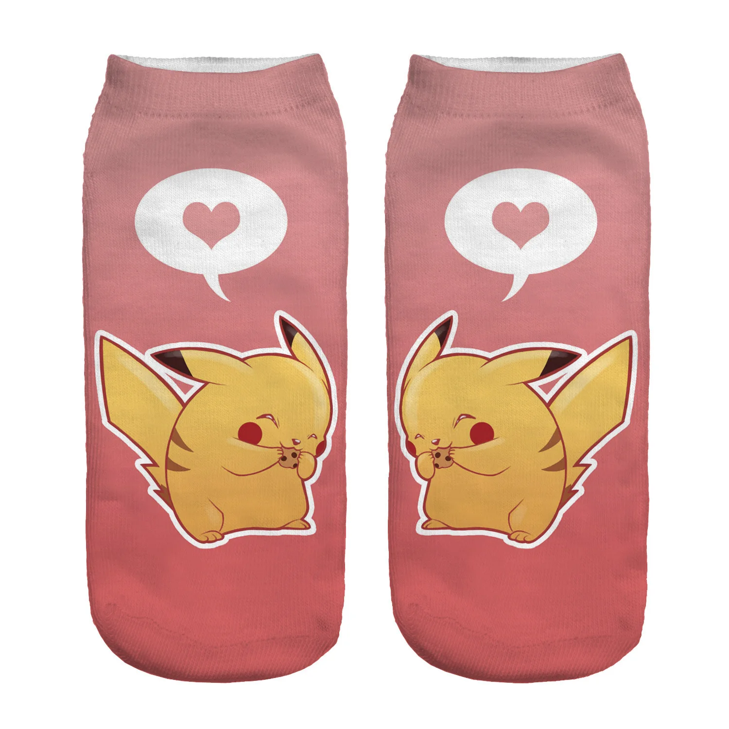 Pokemon cartoon printed women's socks anime figure cute Pikachu Squirtle Bulbasaur socks kids socks girls direct sales