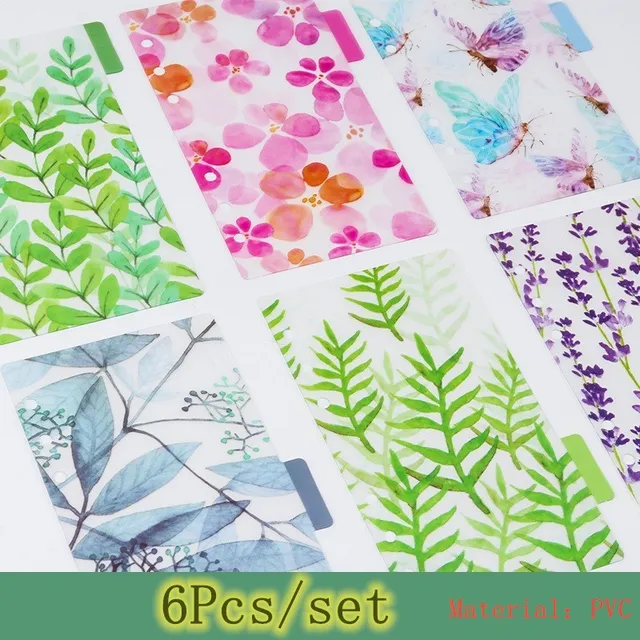 A5 Pu Leather 6 Ring Binder Notebooks Planner Covers Pink Cute Macaron Journal Note Agenda Diary Book Office and School Supplies D