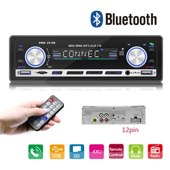 

Car Accessries LED Bluetooth Car Radio FM Auxiliary Receiver Radio Car Audio TF USB MP3 Multimedia Player WMA WAV Car styling
