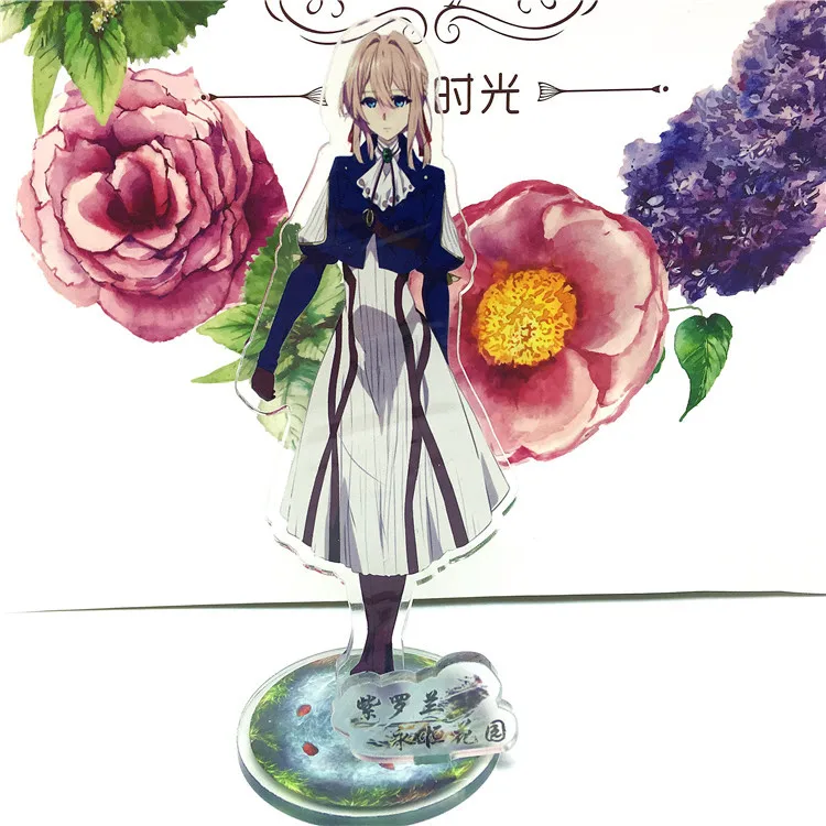 Anime Violet Evergarden keychain Benedict Blue Cattleya Baudelaire breloki funny cartoon acrylic key chains llaveros para mujer - Цвет: 3