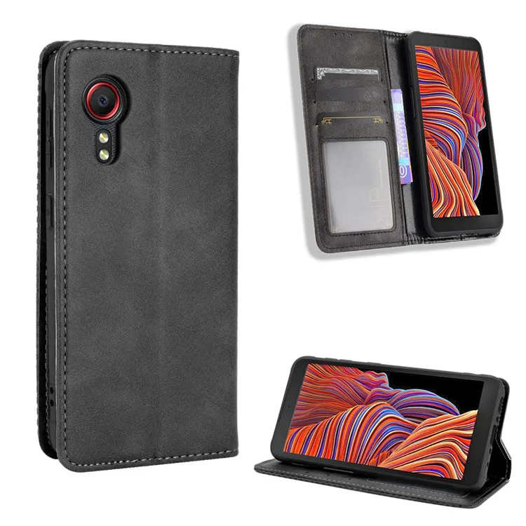 For Samsung Galaxy Xcover 5 Case Premium Leather Wallet Leather Flip