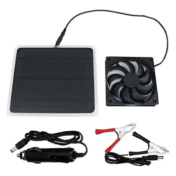 

Mini Universial Solar Powered Fan Ventilator For Dog Greenhouse Chicken House Energy-saving Cooling