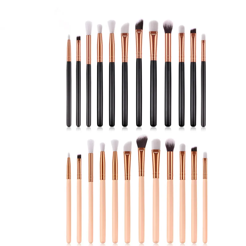 

Makeup Brushes Set Professional 12 pcs/lot Makeup Brushes Set Eye Shadow Blending Eyeliner Eyelash Eyebrow Brush For Makeup Tool