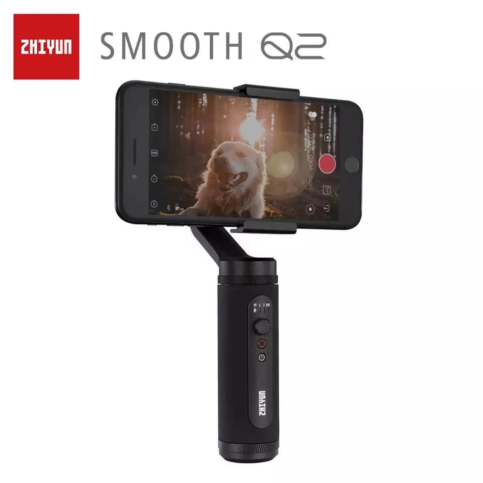 Zhiyun Smooth Q2 3-осевой ручной шарнирный стабилизатор для камеры GoPro для смартфонов экшн Камера Портативный Sjcam вертикальную съемку PK гладкой 4