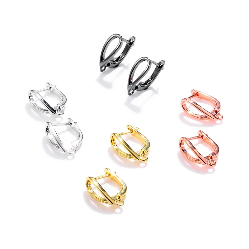 

JunKang Sliver Gold Copper Hooks Fashion DIY handmade Hoop Earrings Accessories for Jewelry Making Jewellery Supplies