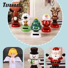 Автомобиль на солнечной энергии автоматически качается Рождественский Снеговик игрушка авто Креативные украшения домашний декор Рождественское украшение подарок