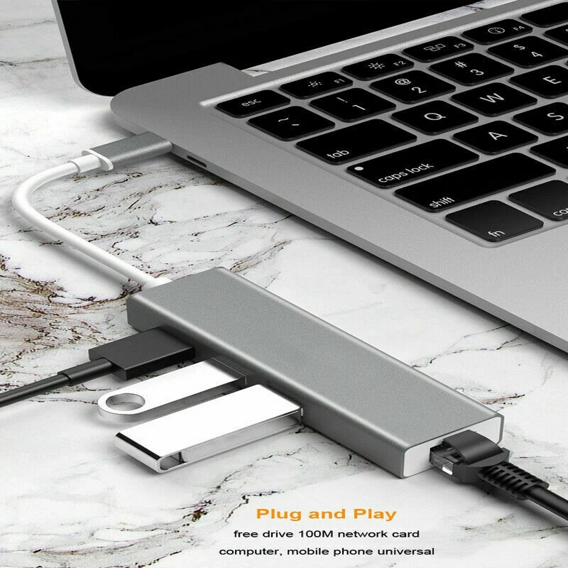 Сетевая карта Type C Rj45 100M Usb3.0 Hub to конвертер|Адаптеры Type-C| |