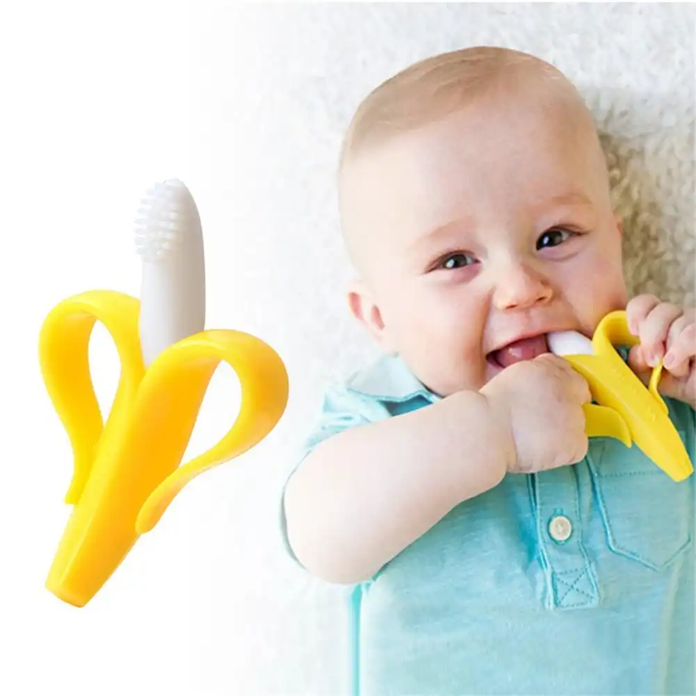 silicone banana teether