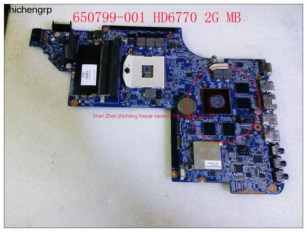 650799-001 HD6770 2G Для hp pavilion DV6-6000 материнская плата HM65 DDR3 665347-001 HD6490 1G или 650799-001 HD6770 2G Дискретная графическая материнская плата - Цвет: 650799-001 HD6770 2G