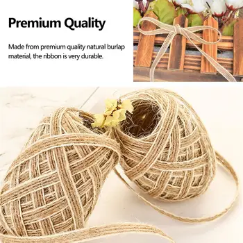 

24pcs Natural Jute Woven Ribbon 0.5cm X 5m Straps Burlap Ribbon Cake Topper Home Decoration Handcraft DIY Wrapper Accessories