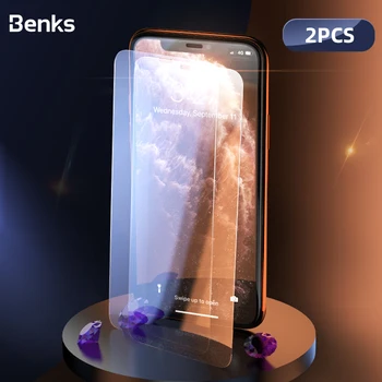 

Benks 2pcs KR Full Cover Protective Tempered Glass 0.15mm For iPhone 11 Pro X XS MAX Screen Curved Edge Protector Tempered Film